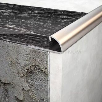 Aluminum trim strip for tiles