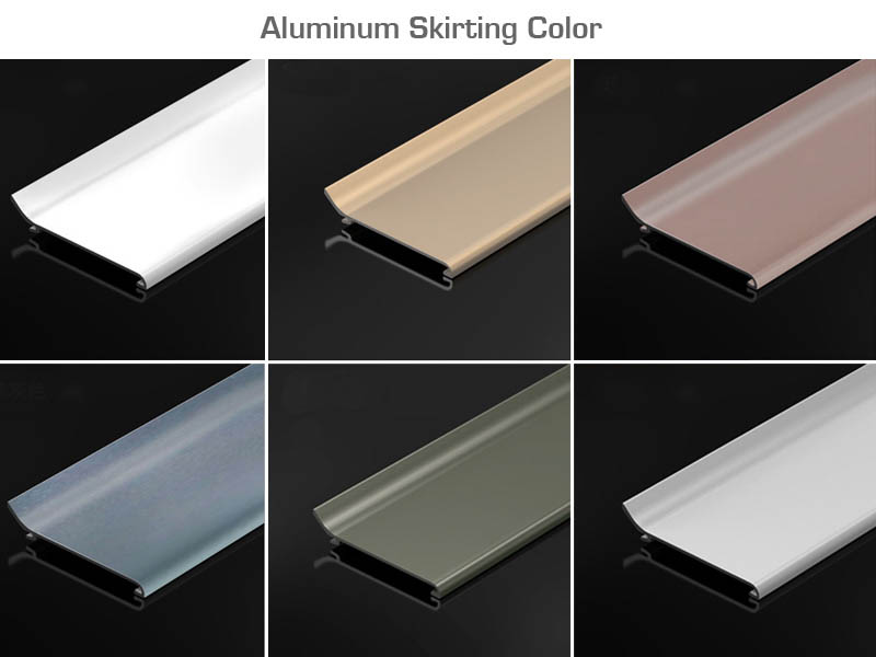 Aluminum skirting baseboard color